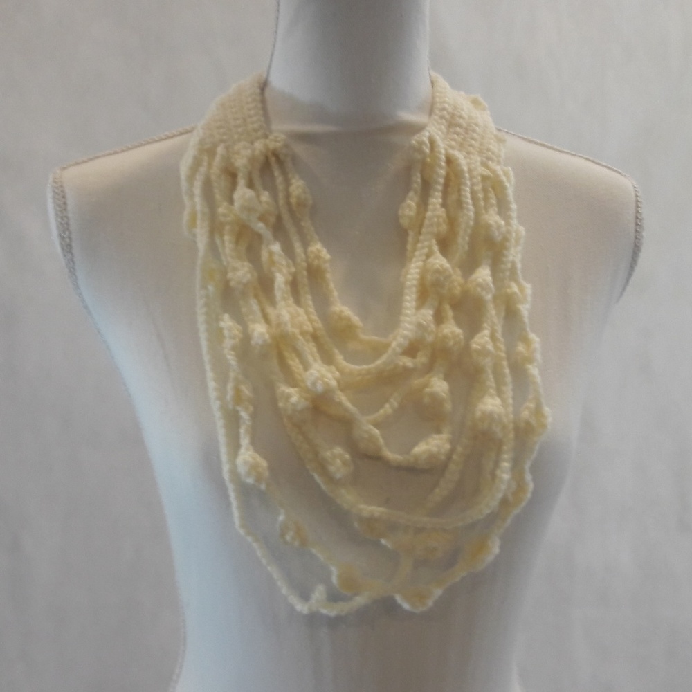 Maxi Collar, Necklace, Handcrafted, Crochet
